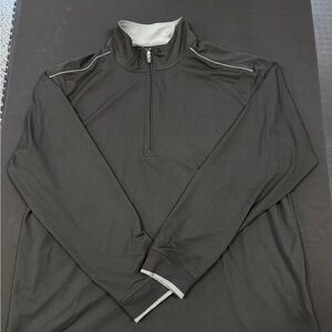 Walter Hagen Black and Gray Quarter-Zip Pullover